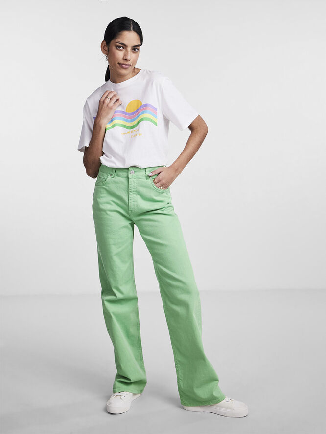 PCHOLLY HW WIDE JEANS COLOUR NOOS B