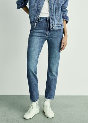 Claudia waxed slim-fit cropped jean