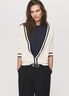 Contrast stripe cardigan