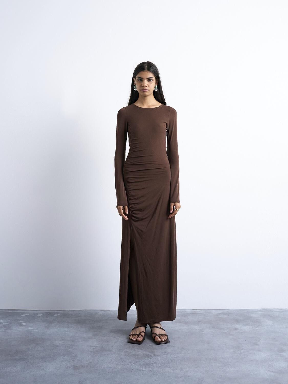 TSROSE LS MAXI DRESS JSR - COTTON