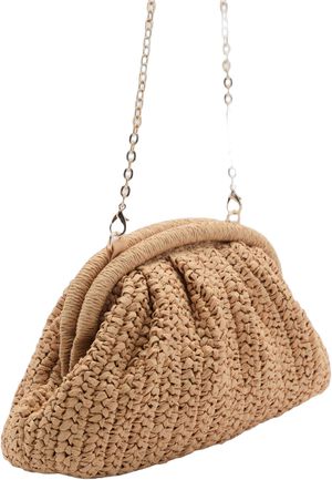 Natural fiber clutch bag