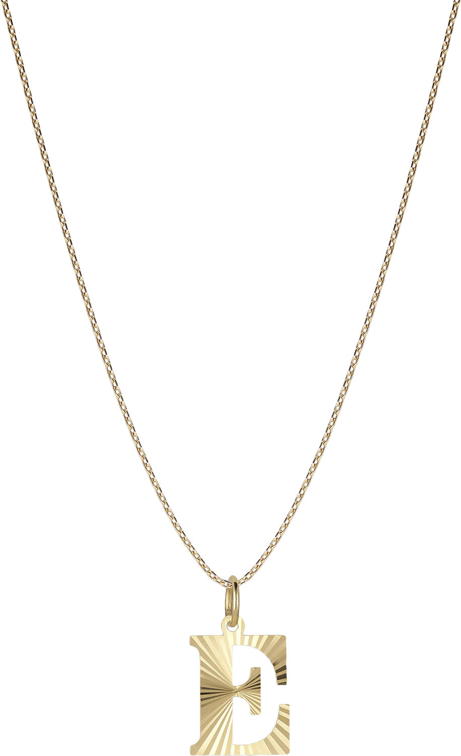 Reflection Letters, gold-plated sterling silver-E