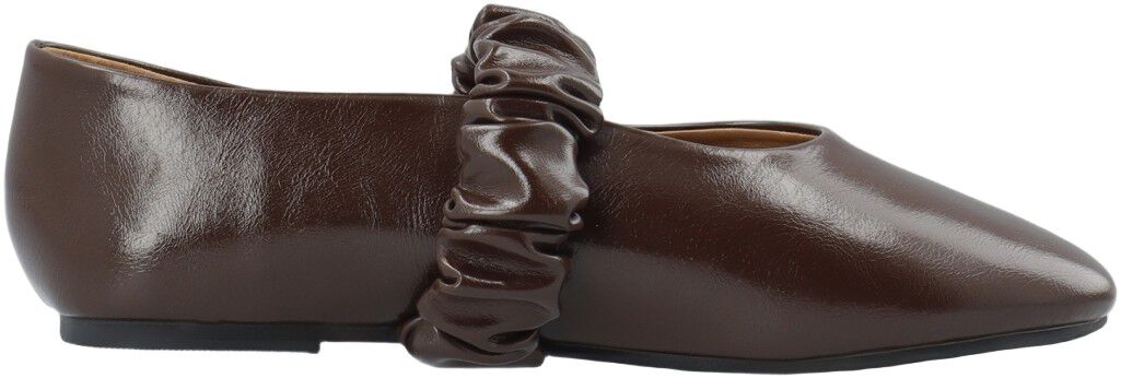 BIALUNA Scrunchie Ballet Flat Faux Leather