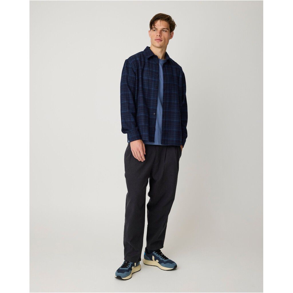 Dune regular merino check shirt