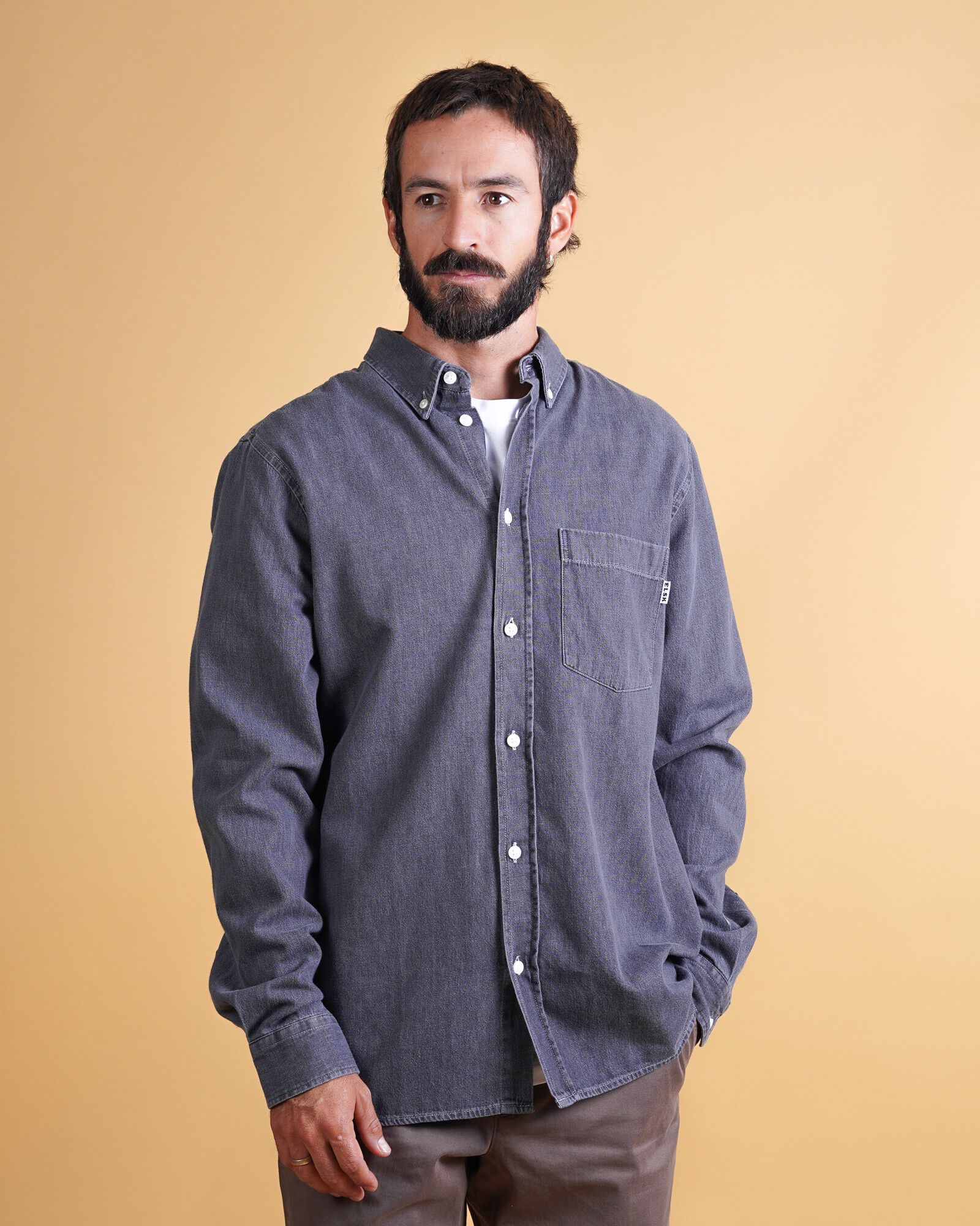 CHAMBRAY MEN'S BD SHIRT