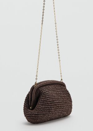 Natural fiber clutch bag