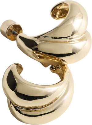 Intertwined double hoop earrings