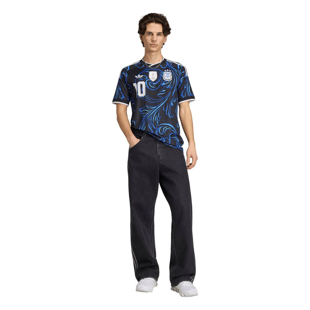 Argentina 26/27 Voksen Messi Tryk Udebanetr&oslash;je