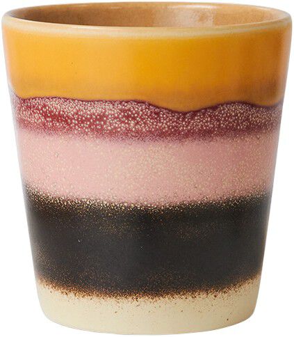 70s ceramics coffee mug sunset