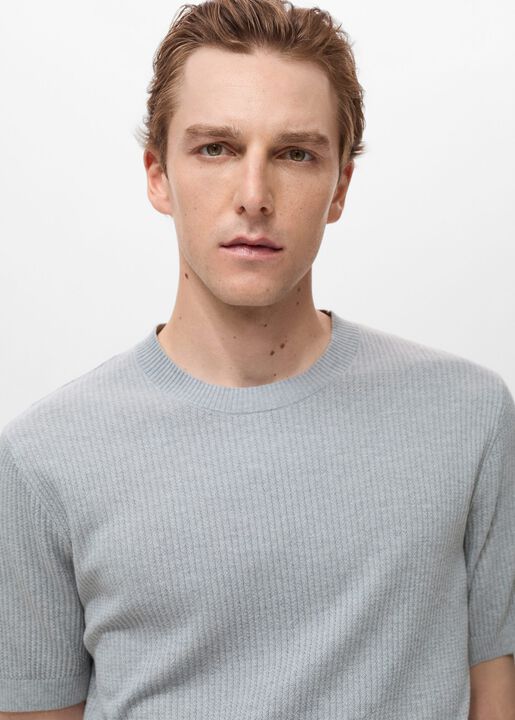 Ribbed knit t-shirt