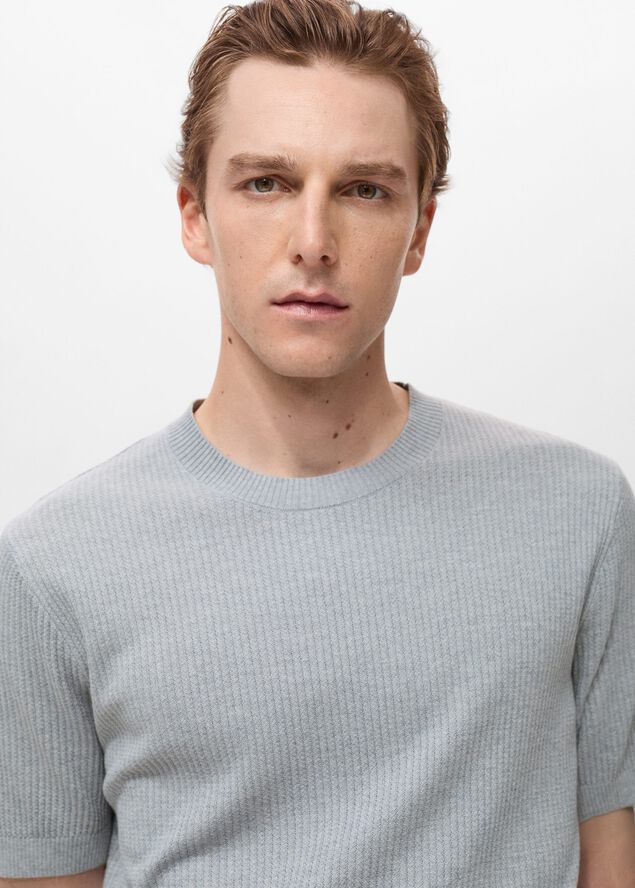Ribbed knit t-shirt