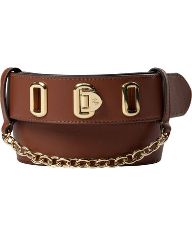 Flip-Lock Leather Wide Belt