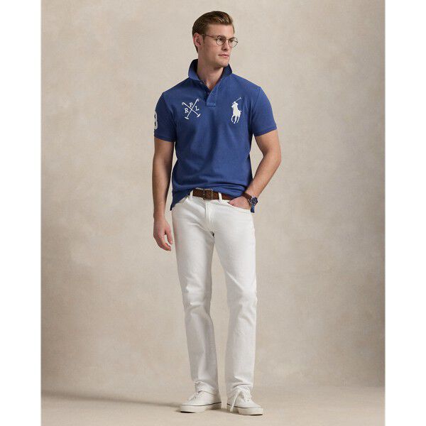 Custom Slim Fit Big Pony Mesh Polo Shirt