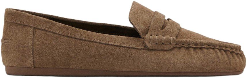 Suede penny loafers