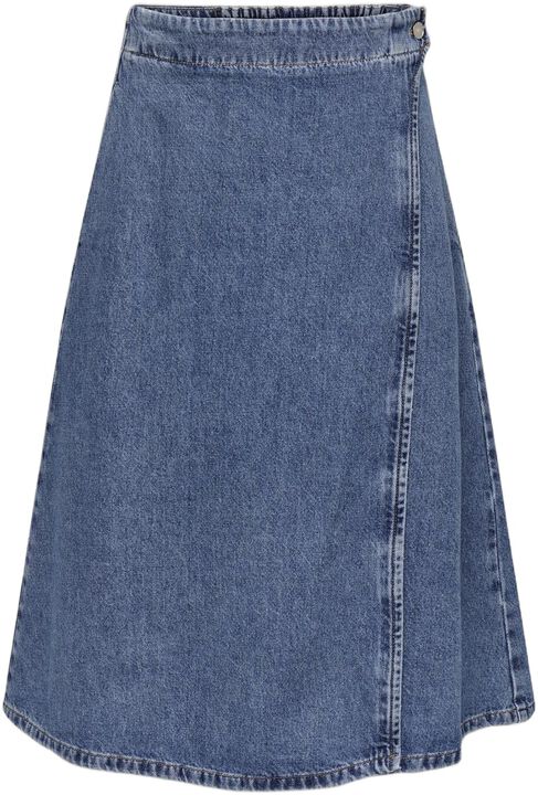 ONLTHEA WRAP MIDI SKIRT DNM CS DOT