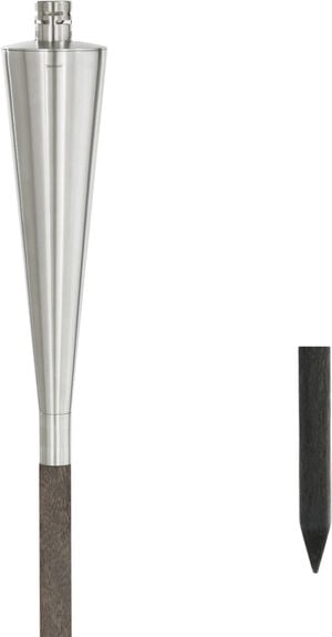 Garden Torch with wooden pole -ORCHOS- matt