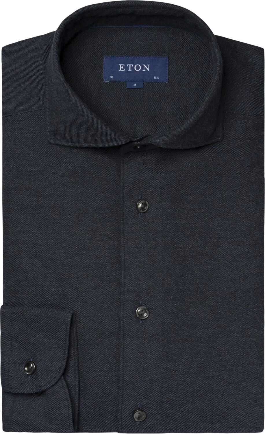 Slim Fit Navy Blue Flannel Shirt