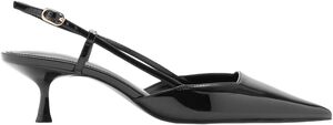 Patent heeled shoes