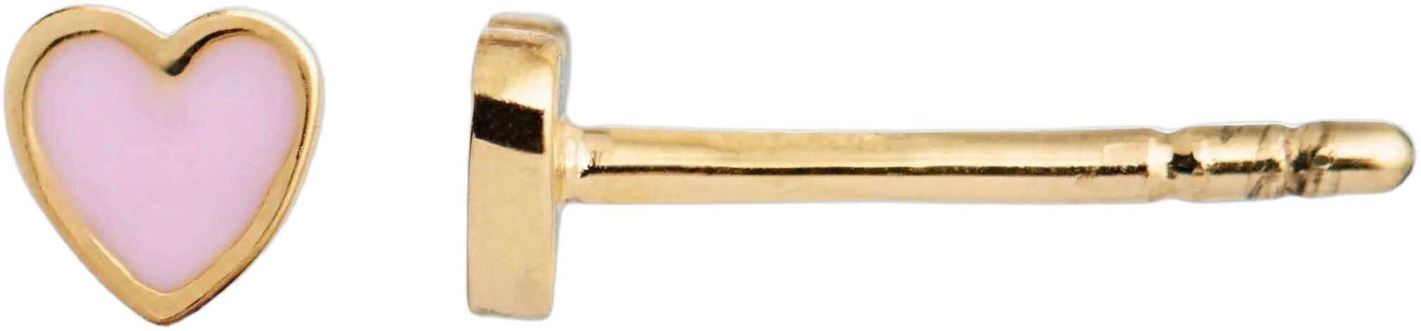 Petit Love Heart Light Pink &Oslash;rering - Forgyldt