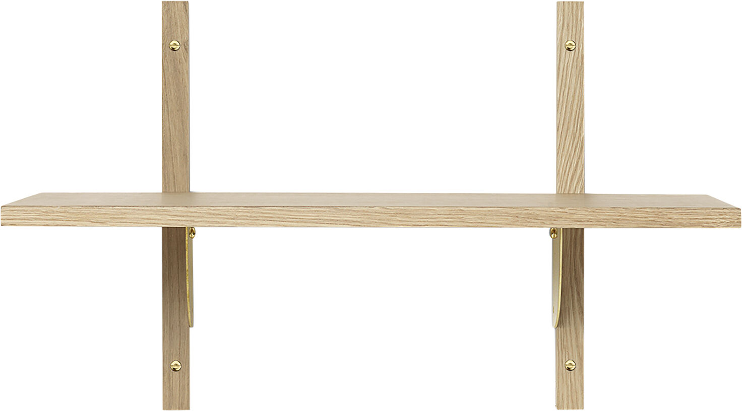 Sector Shelf S/N - Oak - Brass