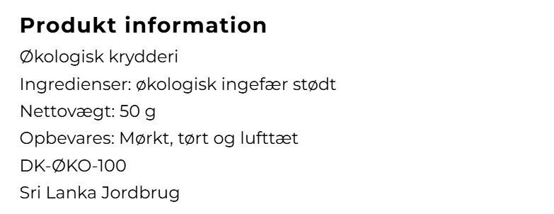 Ingef&aelig;r st&oslash;dt