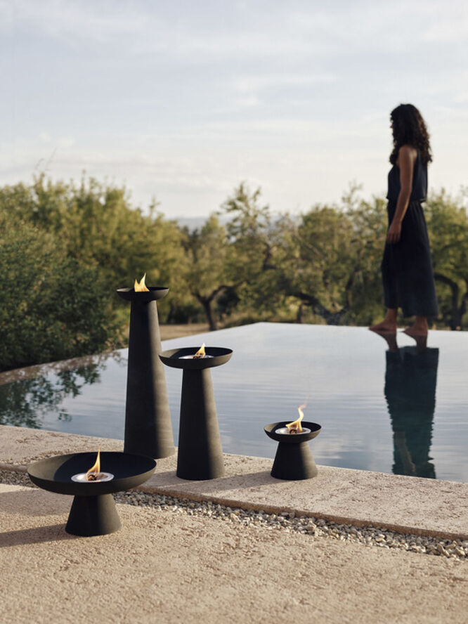 Meira Oil Lantern, H15, Black