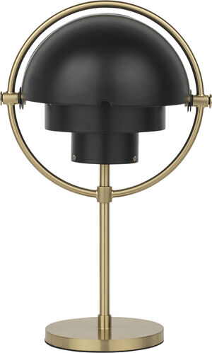 Multi-Lite Portable Lamp, EU Base: Brass, Shade: Black Semi
