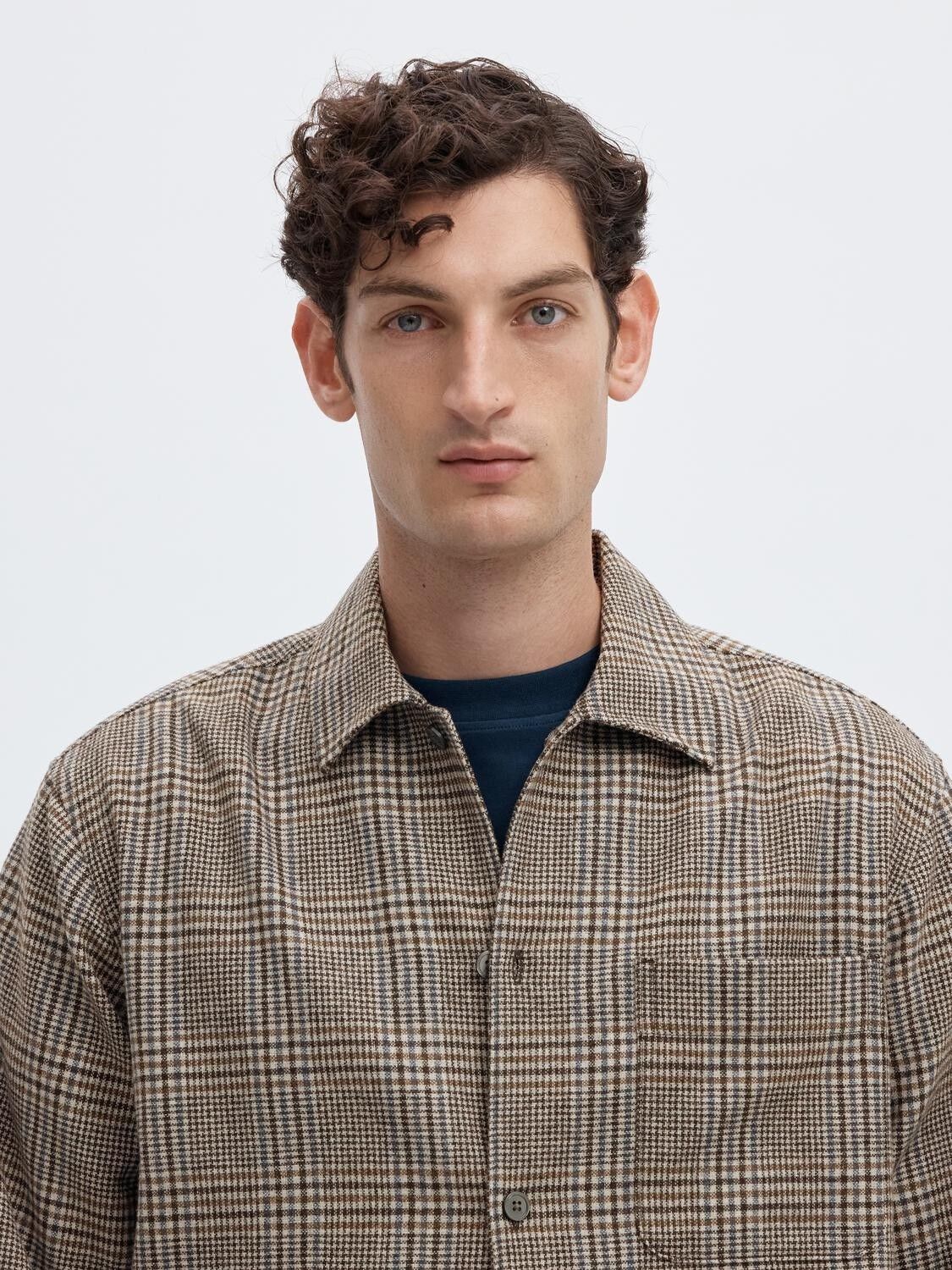 Slmrlxsvend Wt Check Wool Blend Light Os