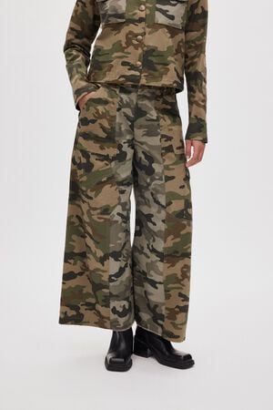 Camo patchwork pants - Niva