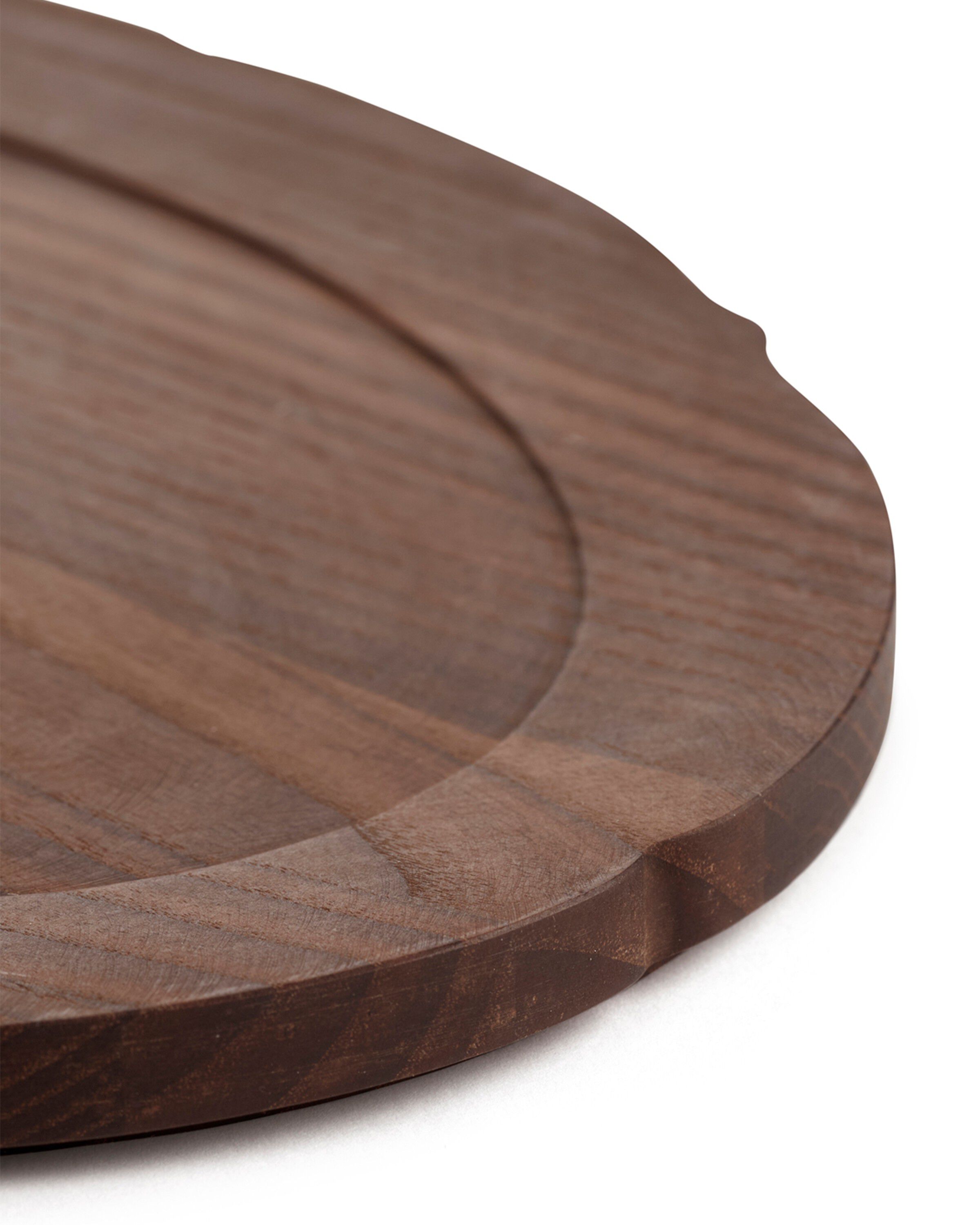 TRAY OVAL DARK BROWN SILHOUETTE
