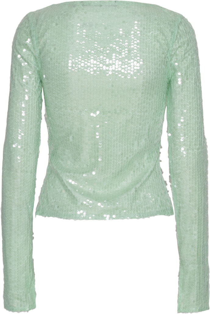 SEQUINS V-NECK TOP