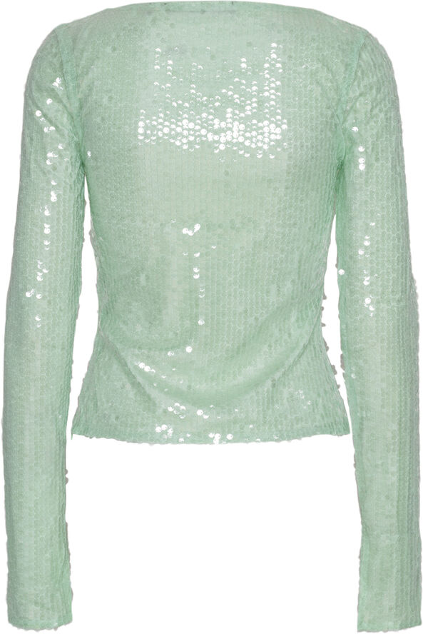 SEQUINS V-NECK TOP