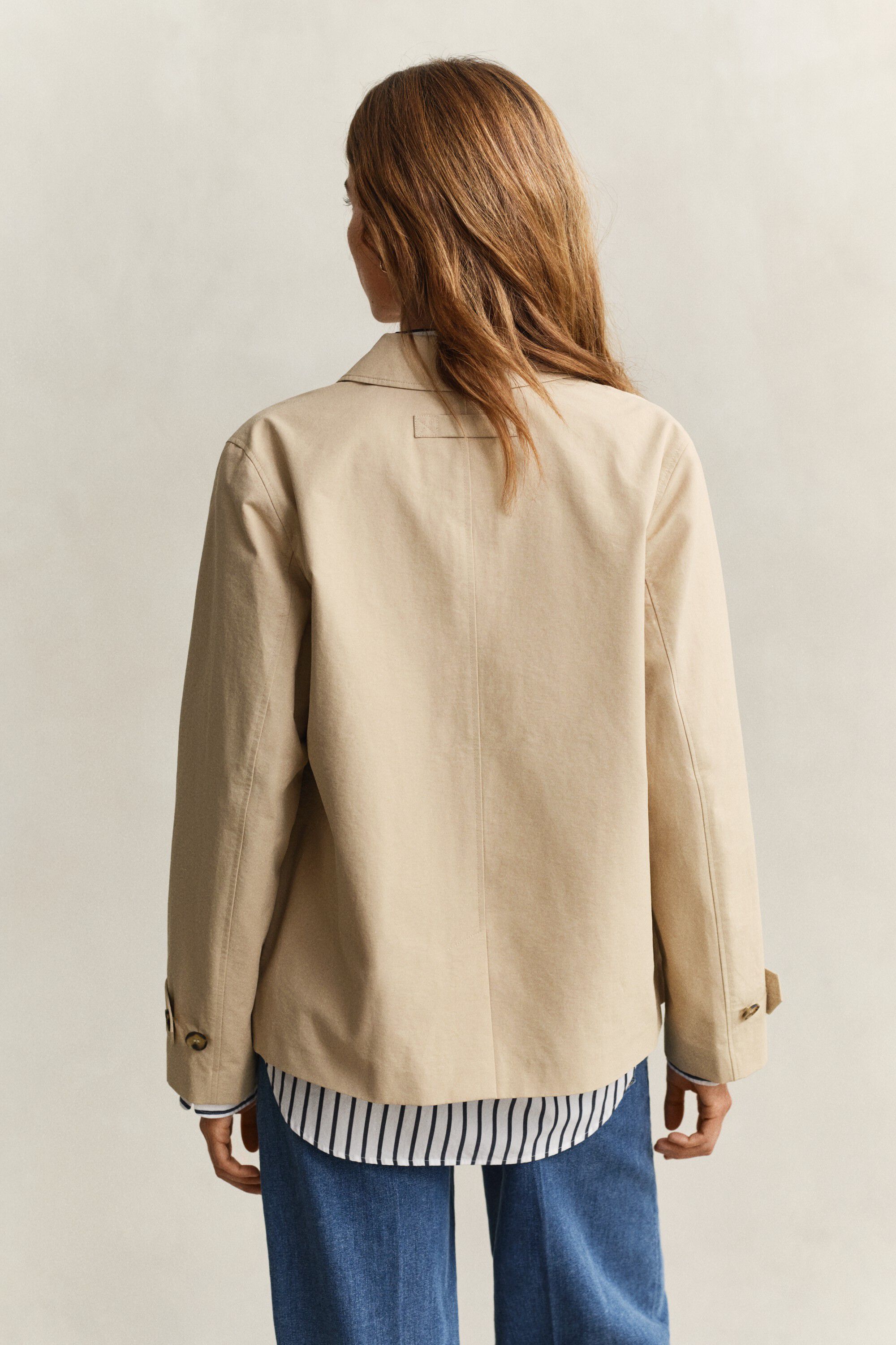 SHORT COTTON BLEND CAR COAT