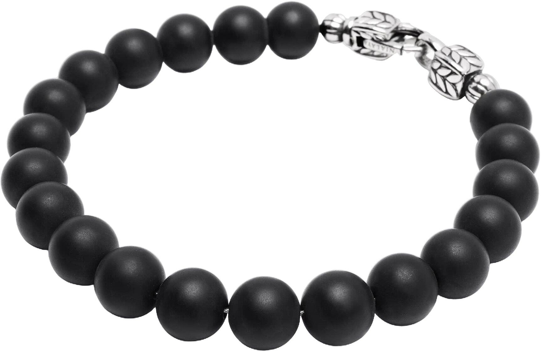 Black Onyx Healing Bracelet with Silver Lock