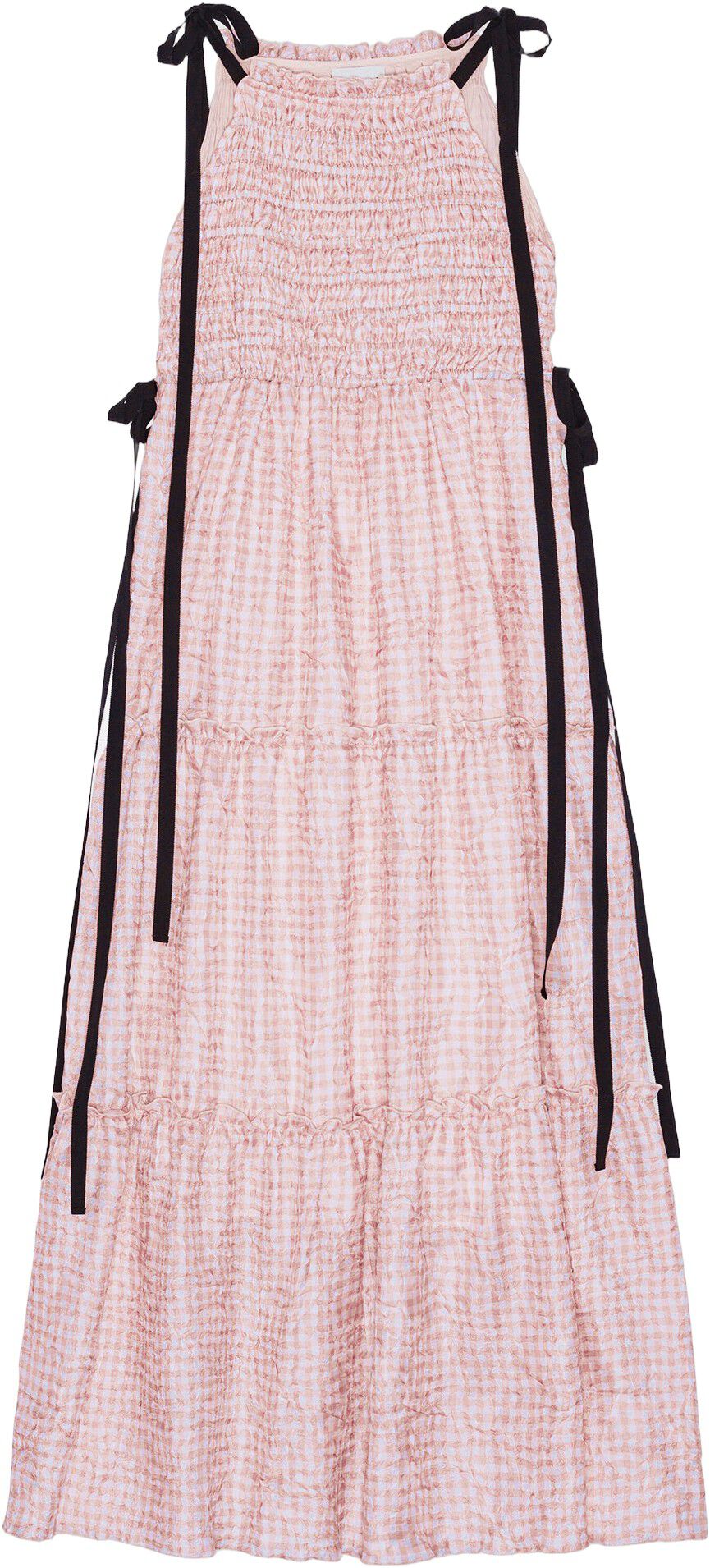 Shibori Pleat Maxi Smock Slip Dress