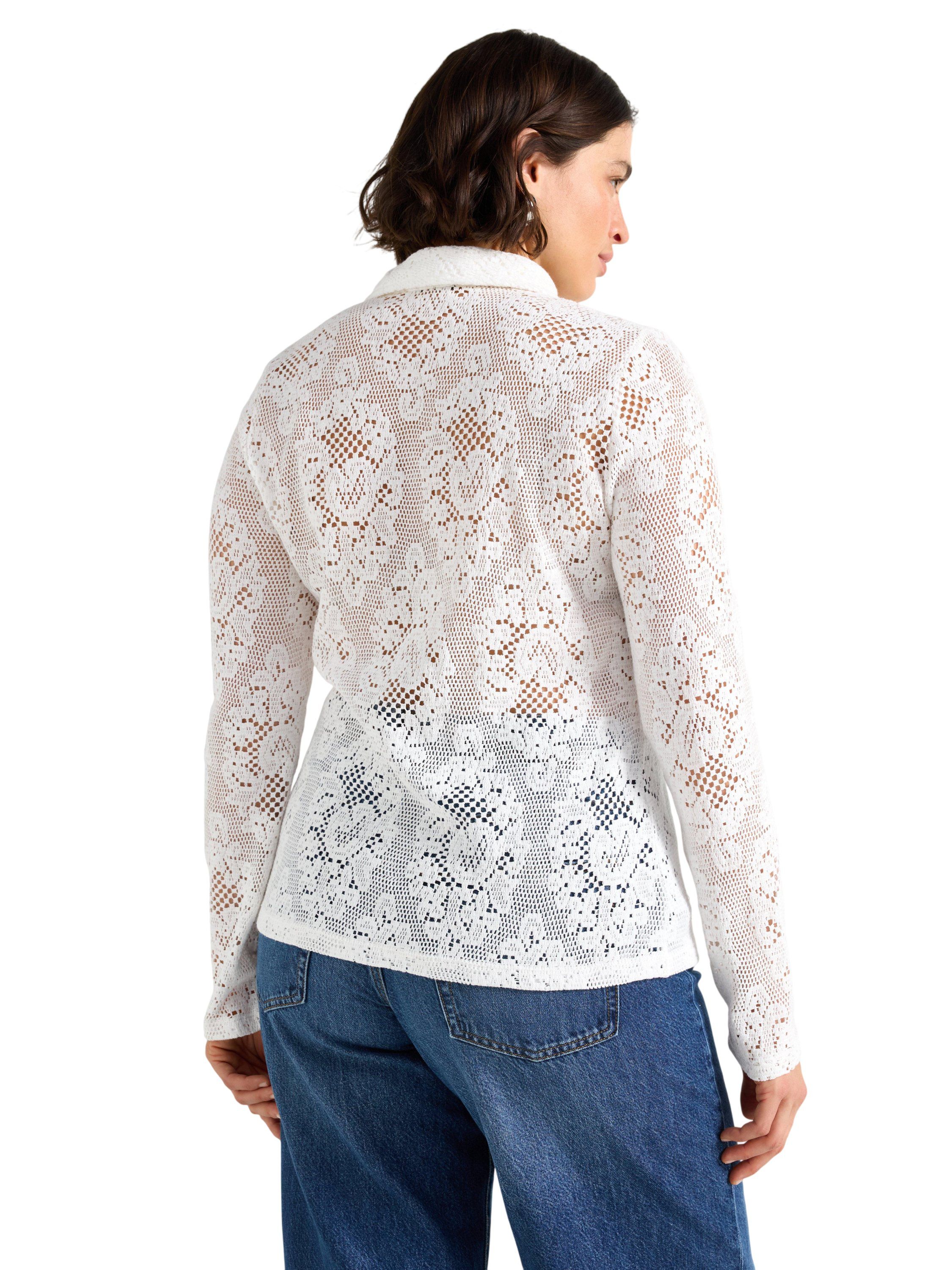 Langermet skjorte i jersey med stru