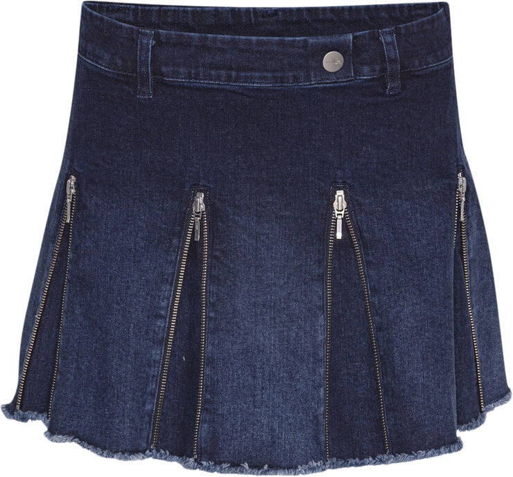 Zip Mini Pleat Skirt