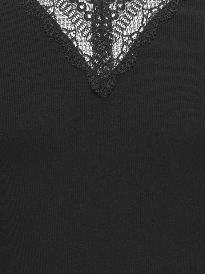 KOGTILDE L/S HIGH NECK LACE TOP CP