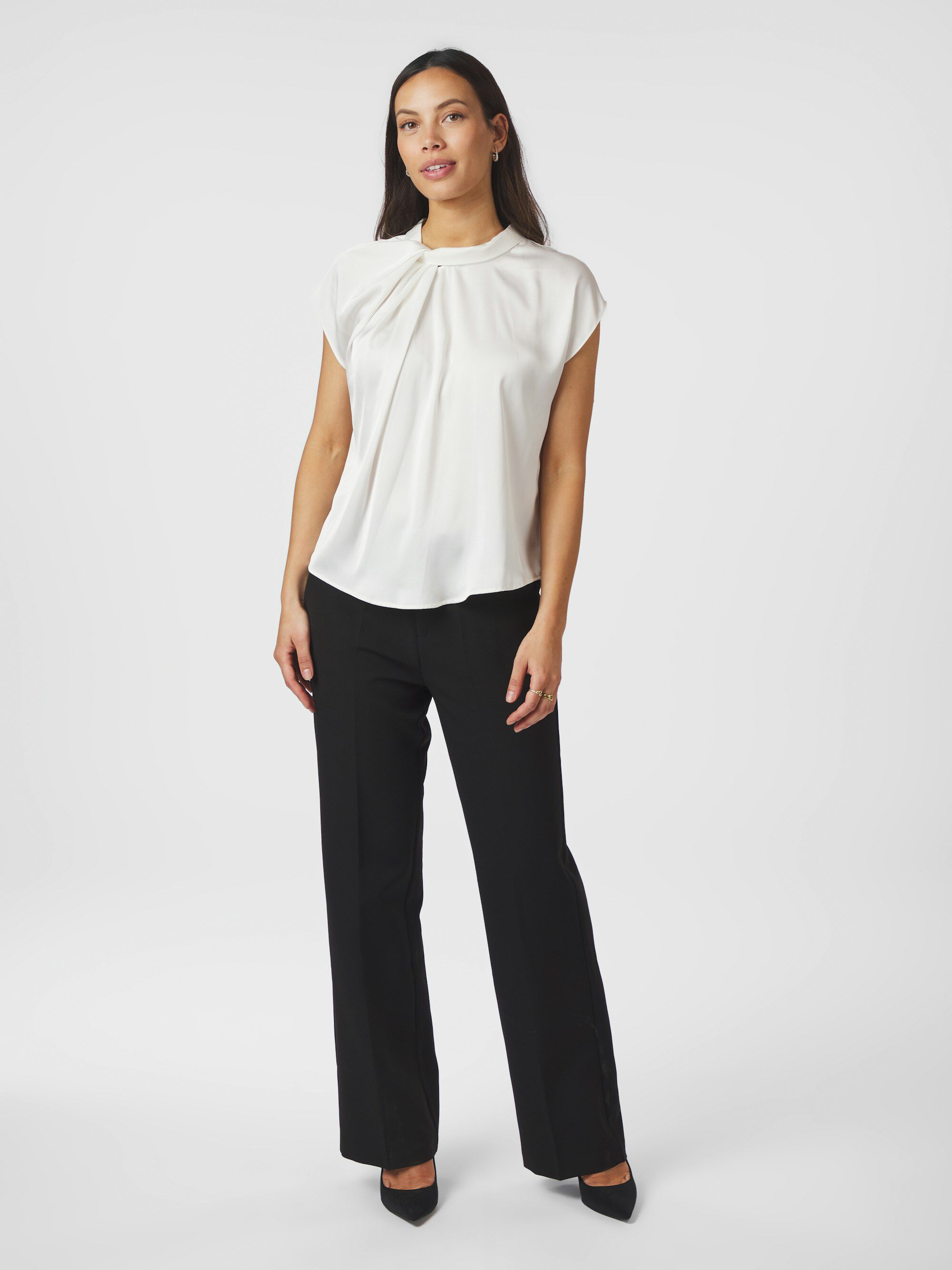 Fleur Drapy Satin Blouse