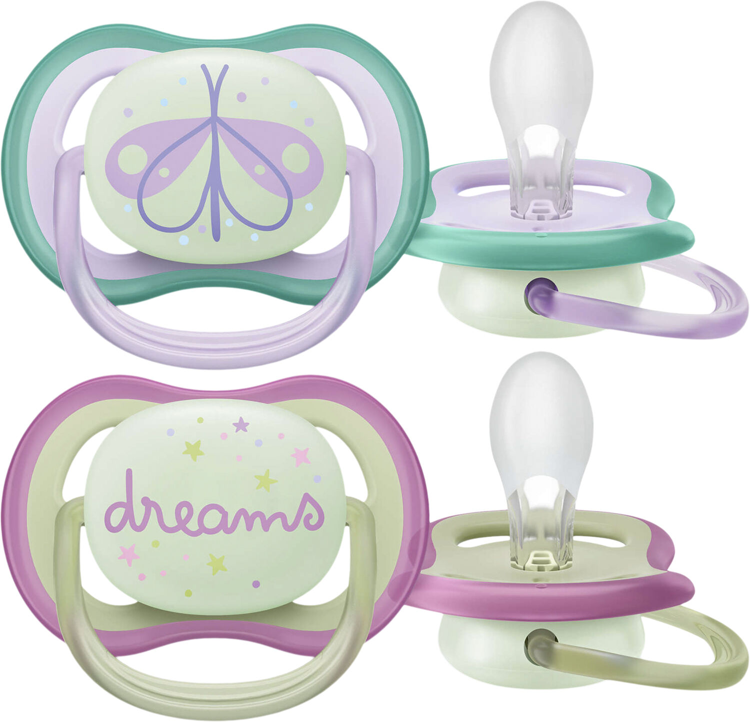 Philips Avent Ultra air sut - Pakke med2 - 0-6m night