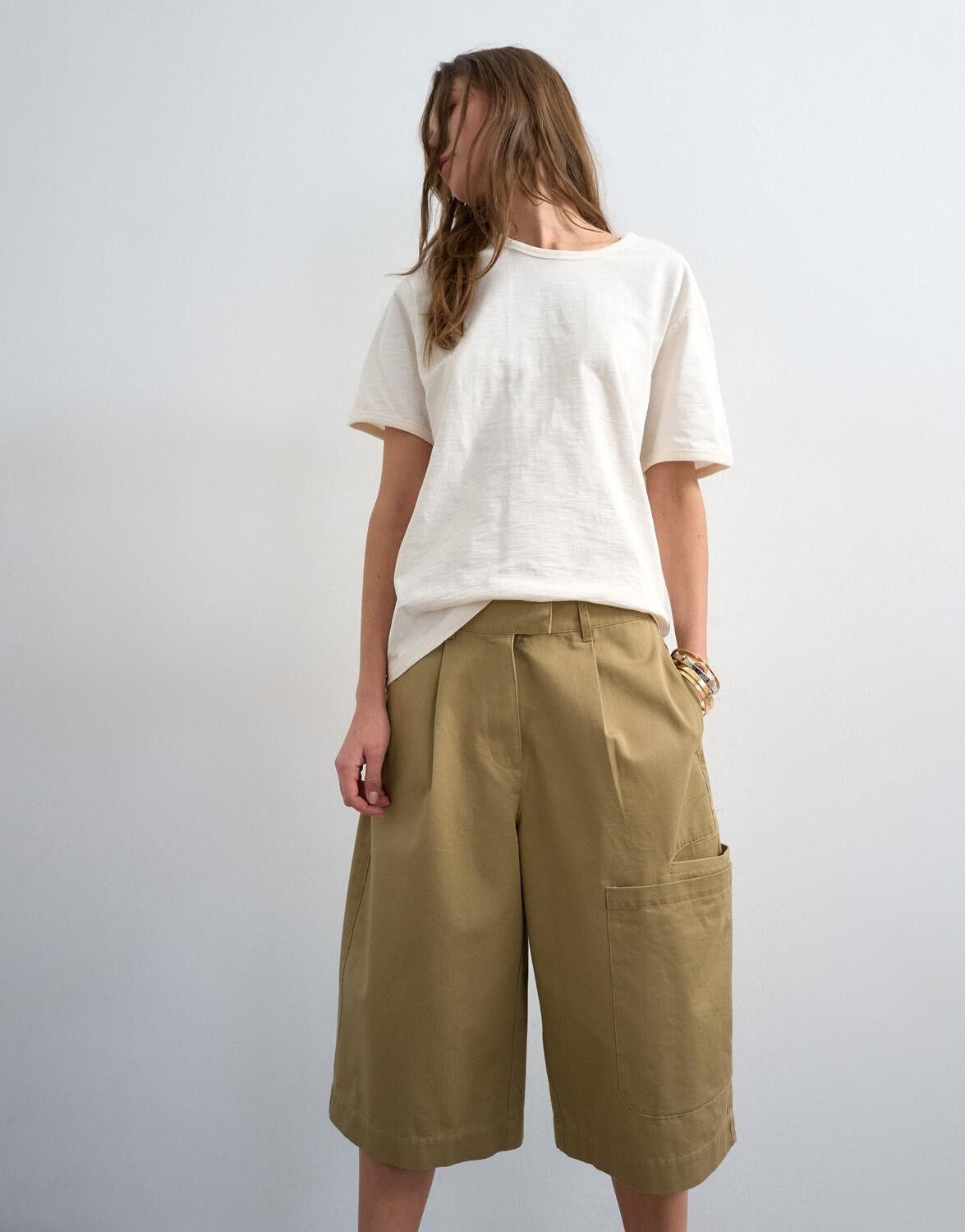 TSFEMKE LONGLINE CARGO SHORTS