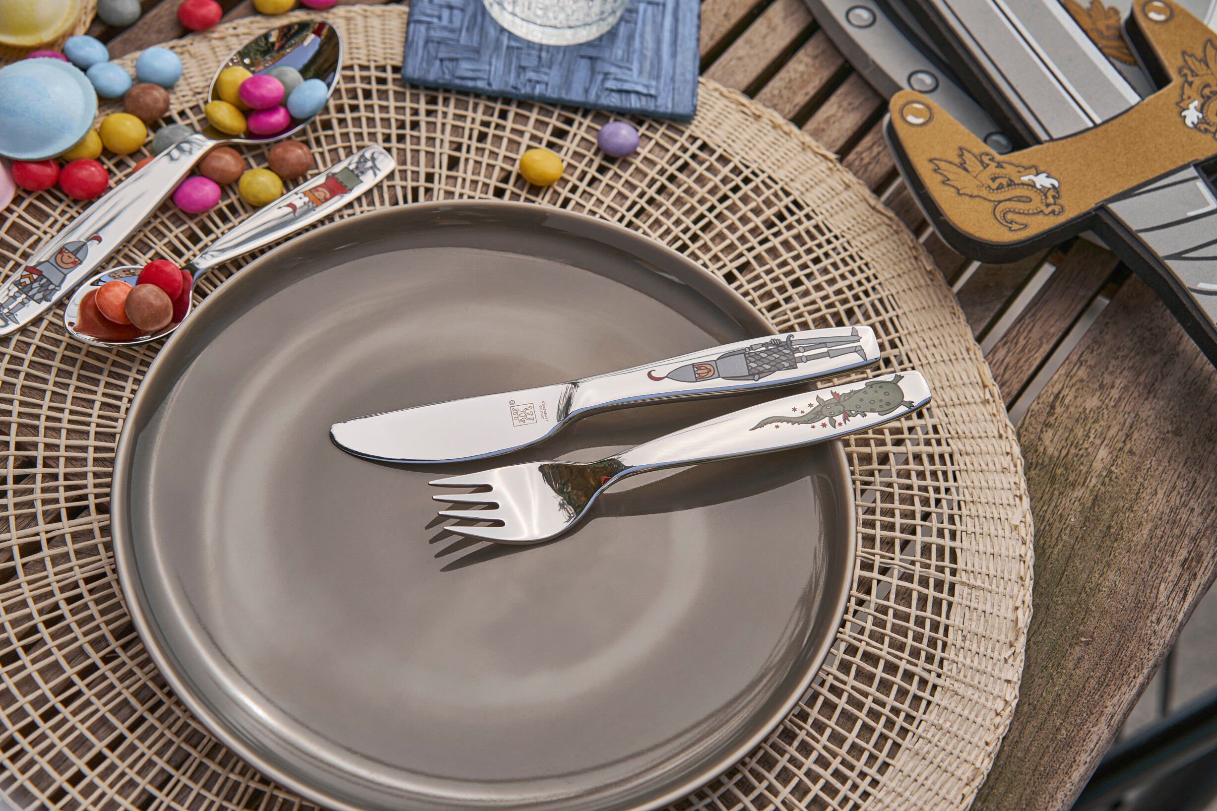 Ridder Eckbert B&oslash;rnebestik s&aelig;t 4-dele, Poleret