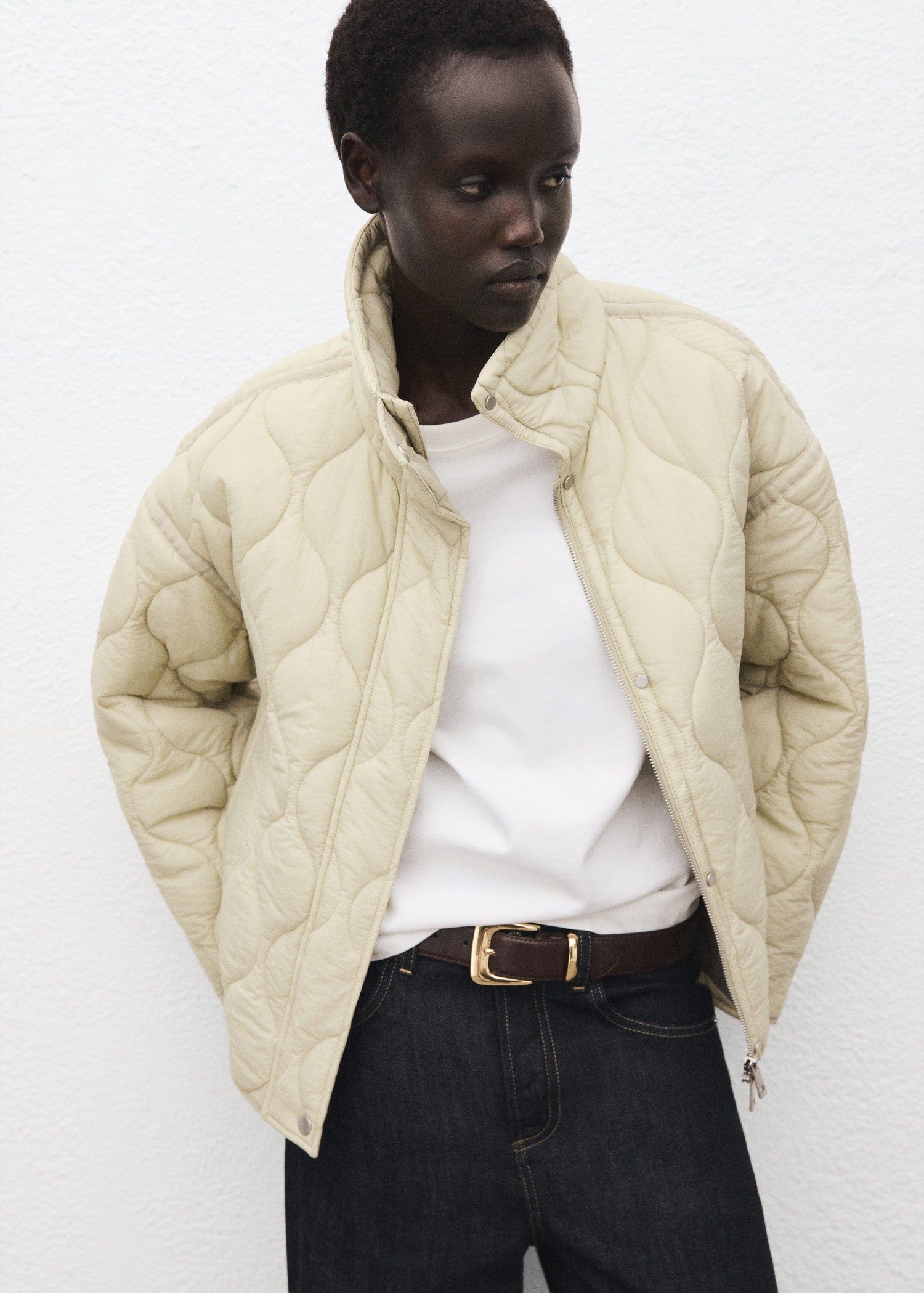 Oversize quilted down anorak