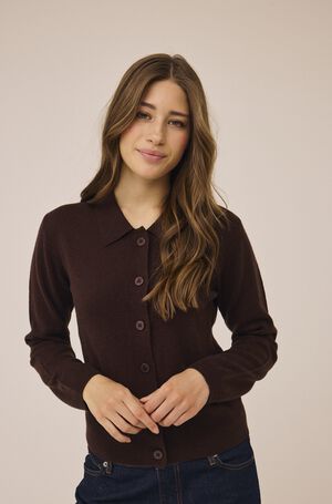 Mabel 15 Polo Cardigan - 100% Cashmere GCS
