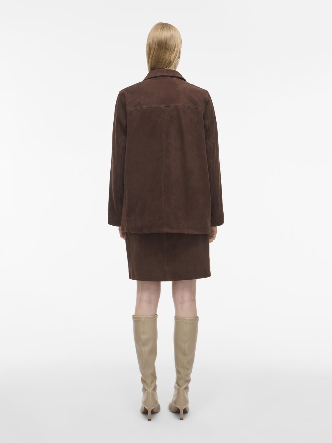 ROUERNA HW SHORT SUEDE SKIRT