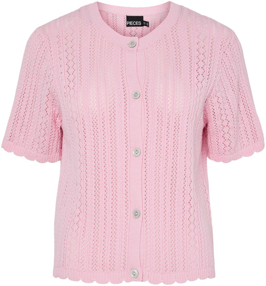 PCNUKA SS O-NECK KNIT CARDIGAN NOOS