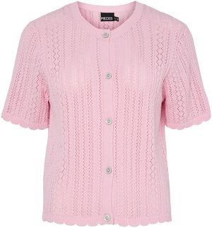 PCNUKA SS O-NECK KNIT CARDIGAN NOOS