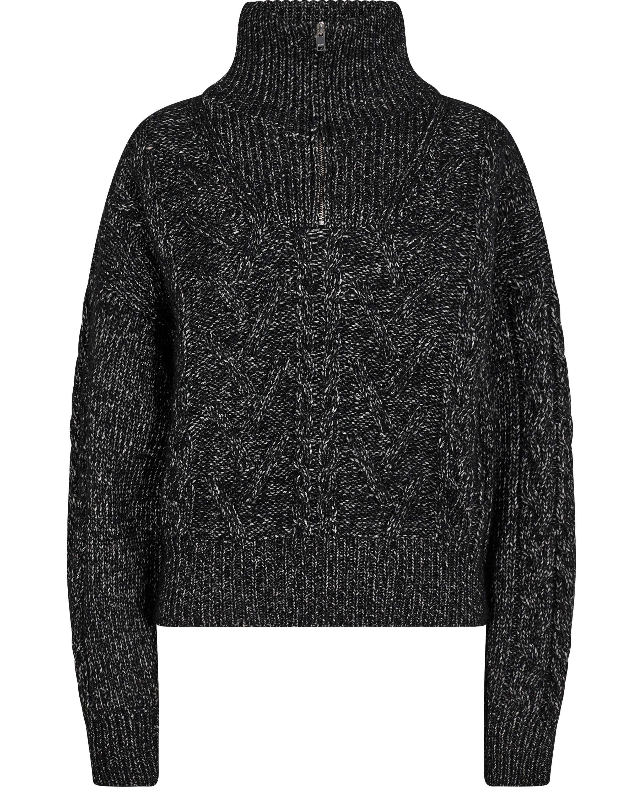 Chunky Cable Zipper Blouse