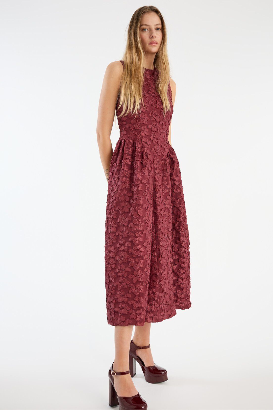 JACQUARD MIDI DRESS