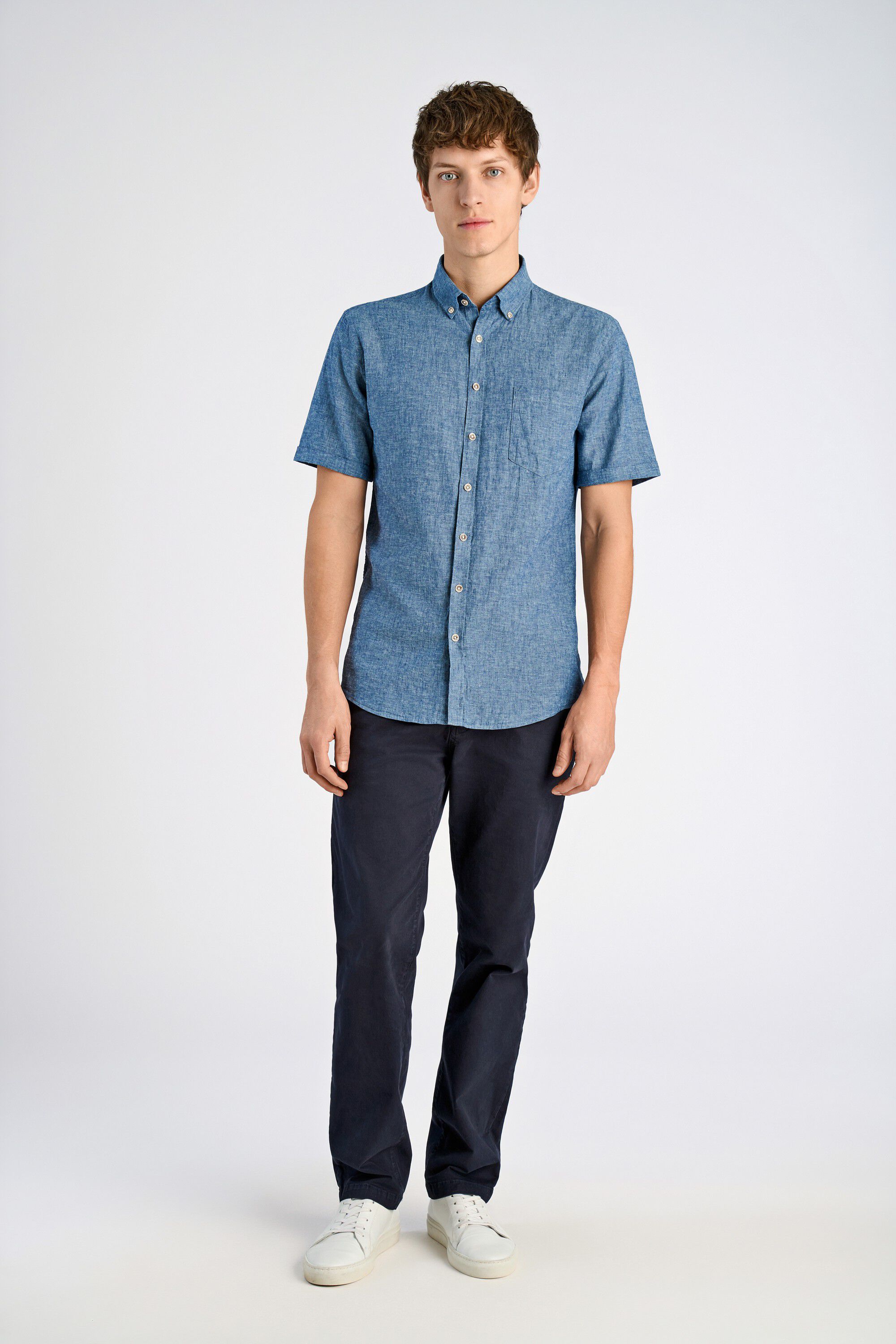 Cotton/linen shirt S/S